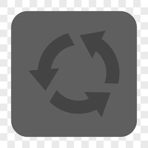 Reciclar botón cuadrado redondeado — Vector de stock