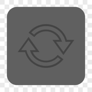 Yenile okları yuvarlak kare düğmesi