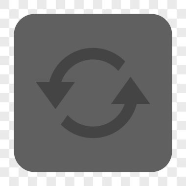 Yenile okları yuvarlak kare düğmesi