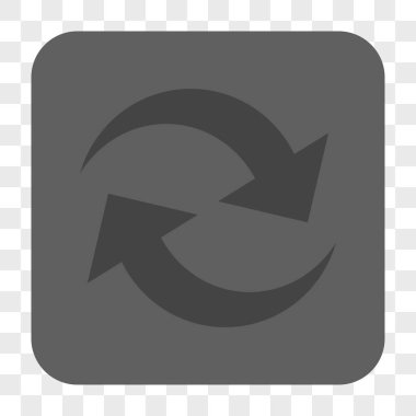 Yenile okları yuvarlak kare düğmesi