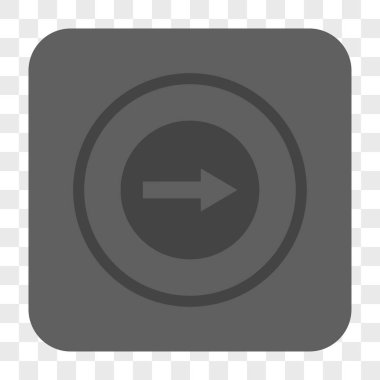 Sağ yuvarlak ok yuvarlak kare düğme