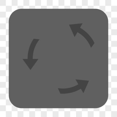 Döndürme Ccw yuvarlak kare düğme