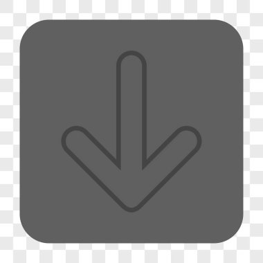 Yuvarlatılmış Kare düğme aşağı yönlü ok