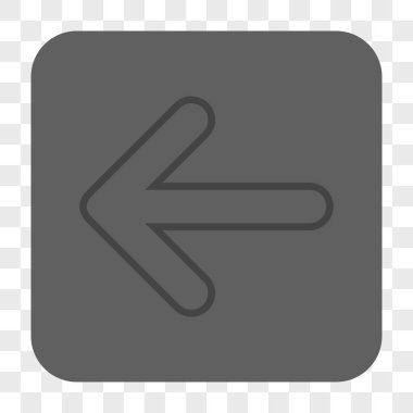 Yuvarlak ok sol yuvarlak kare düğme