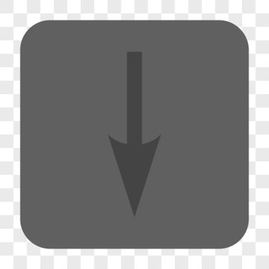 Yuvarlatılmış Kare düğme aşağı ok keskin