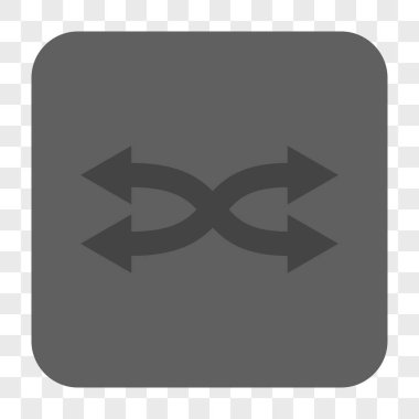 Shuffle okları yatay yuvarlak kare düğme