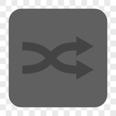 Shuffle oklar sağ yuvarlak kare düğme