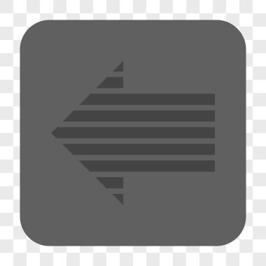 Şerit ok sol yuvarlak kare düğme