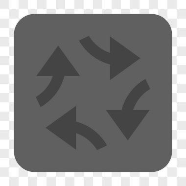 Girdap okları yuvarlak kare düğme