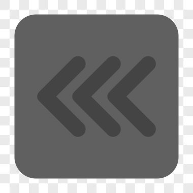 Üçlü ok ucu sol yuvarlak kare düğme