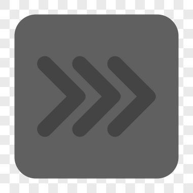 Üçlü ok ucu sağ yuvarlak kare düğme