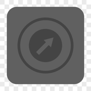 Yukarı sağ yuvarlak ok yuvarlak kare düğme