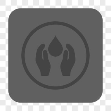 Su bakımı yuvarlak kare düğme