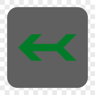 Ok sol yuvarlak kare düğme