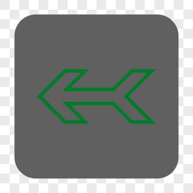 Ok sol yuvarlak kare düğme