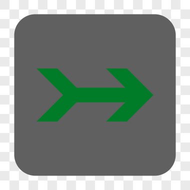 Ok sağ yuvarlak kare düğme