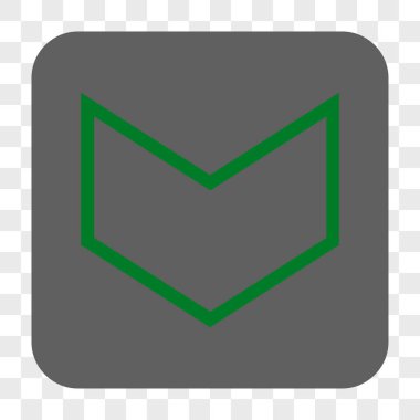 Ok ucu yuvarlatılmış kare düğmesini basılı