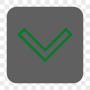 Ok ucu yuvarlatılmış kare düğmesini basılı