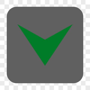 Ok ucu yuvarlatılmış kare düğmesini basılı