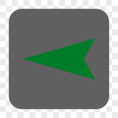 Ok ucu sol yuvarlak kare düğme