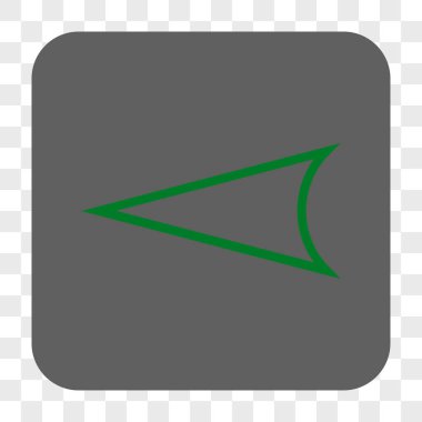 Ok ucu sol yuvarlak kare düğme