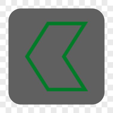 Ok ucu sol yuvarlak kare düğme