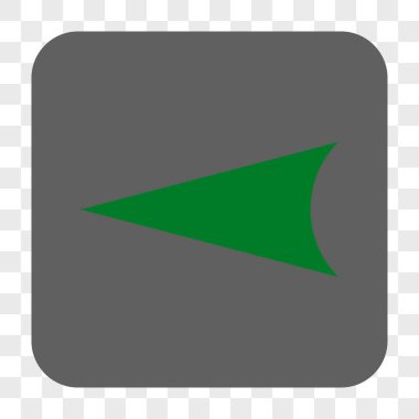 Ok ucu sol yuvarlak kare düğme