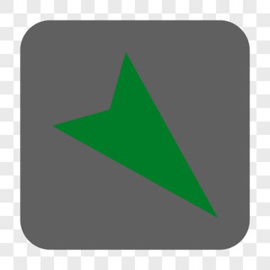 Kare düğme ok ucu sağ aşağı yuvarlanmış