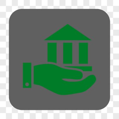 Banka hizmet yuvarlak kare düğme