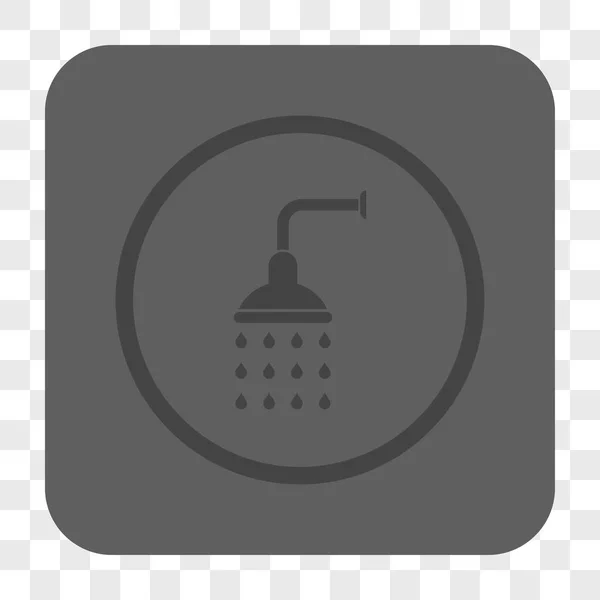 Pulsante quadrato arrotondato doccia — Vettoriale Stock