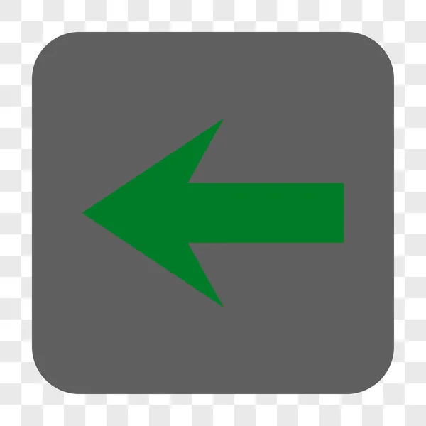 Seta esquerda arredondado botão quadrado —  Vetores de Stock