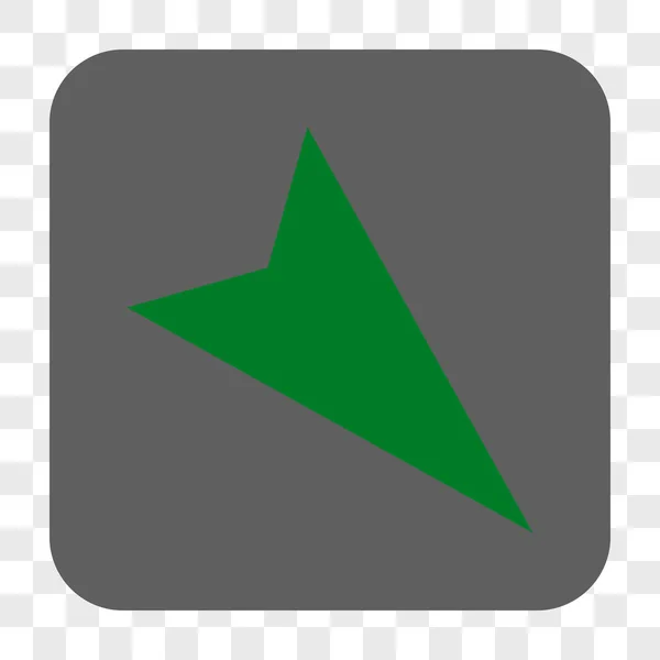 Arrowhead Bouton carré arrondi à droite — Image vectorielle