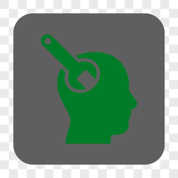 Кнопка Brain Tool Rounded Square — стоковый вектор