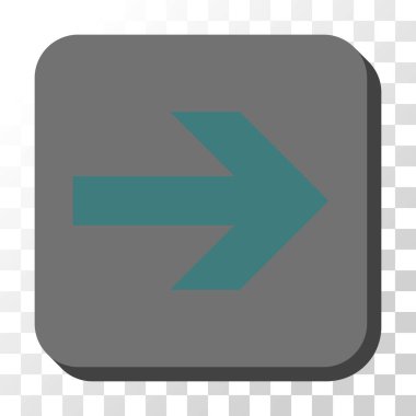 Kare vektör düğme ok sağ yuvarlak