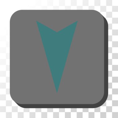 Ok ucu yuvarlatılmış kare vektör düğmesini basılı