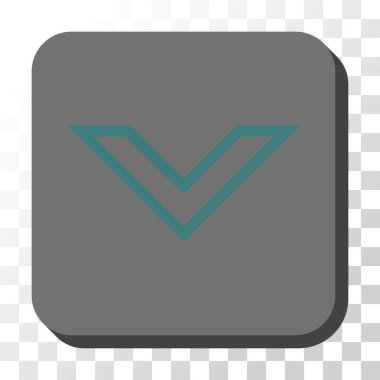 Ok ucu yuvarlatılmış kare vektör düğmesini basılı