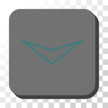 Ok ucu yuvarlatılmış kare vektör düğmesini basılı