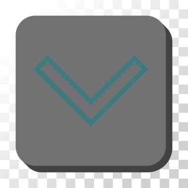 Ok ucu yuvarlatılmış kare vektör düğmesini basılı