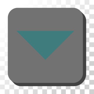 Ok ucu yuvarlatılmış kare vektör düğmesini basılı