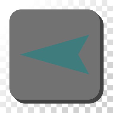 Ok ucu sol düğme kare vektör yuvarlak