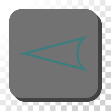 Ok ucu sol düğme kare vektör yuvarlak