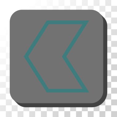 Ok ucu sol düğme kare vektör yuvarlak