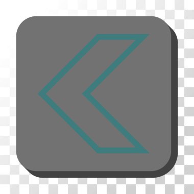 Ok ucu sol düğme kare vektör yuvarlak