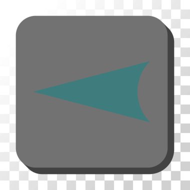 Ok ucu sol düğme kare vektör yuvarlak