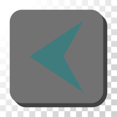 Ok ucu sol düğme kare vektör yuvarlak