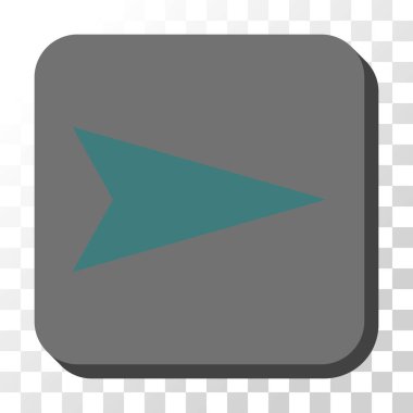 Kare vektör düğme ok ucu sağ yuvarlak