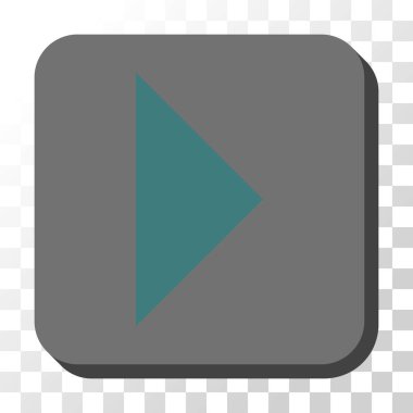 Kare vektör düğme ok ucu sağ yuvarlak