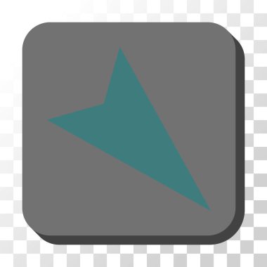 Kare vektör düğme ok ucu sağ aşağı yuvarlanmış