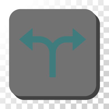 Bifurkasyon oklar sola doğru kare vektör düğmesini yuvarlak