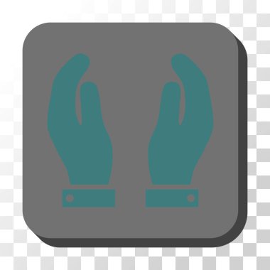 Eller yuvarlatılmış kare vektör düğmesini bakım